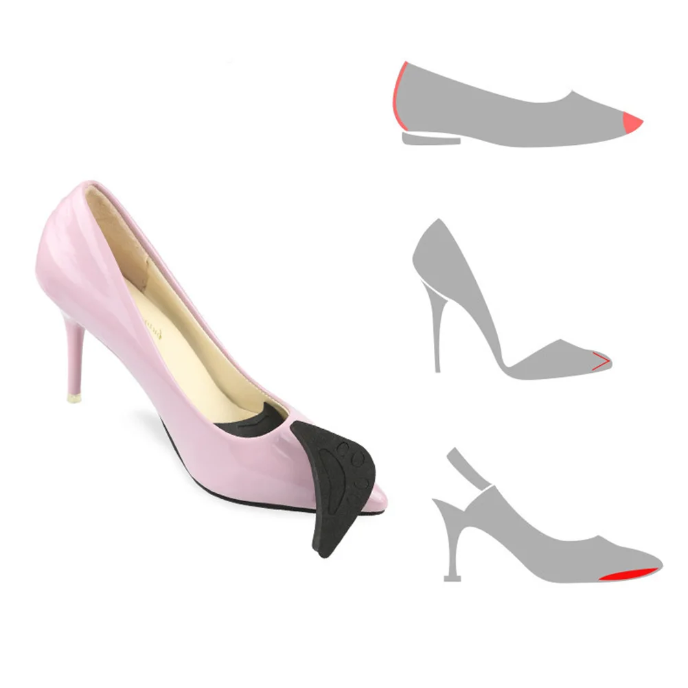 

6pcs Shoe Toe Fillers For Big Shoes Thicken Insoles Half Inserts Cushion Forefoot Pads Reduces Heel Slippage