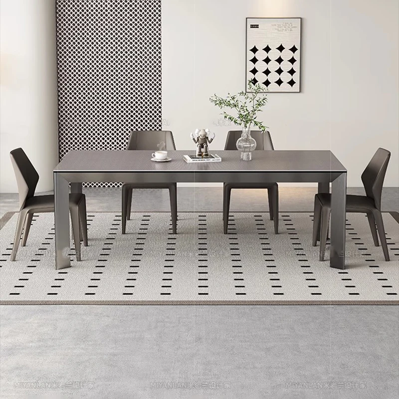 

Creative Storage Dining Table Nordic Style Italian Minimalist Dining Tables Aesthetic Elegant Esstisch Living Room Furniture