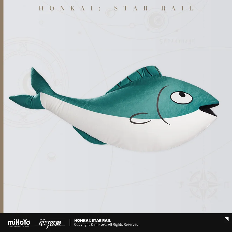 Presale Honkai Star Rail Official Merch miHoYo Original Authentic Qingque Fish pillow Two forms can change freely decorate