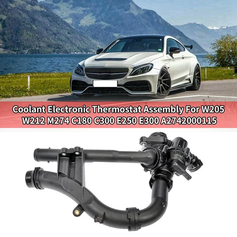 

Car Engine Coolant Thermostat Housing Assembly For Mercedes-Benz W205 W213 W167 C180 C200 C300 2015-2021 A2742004200