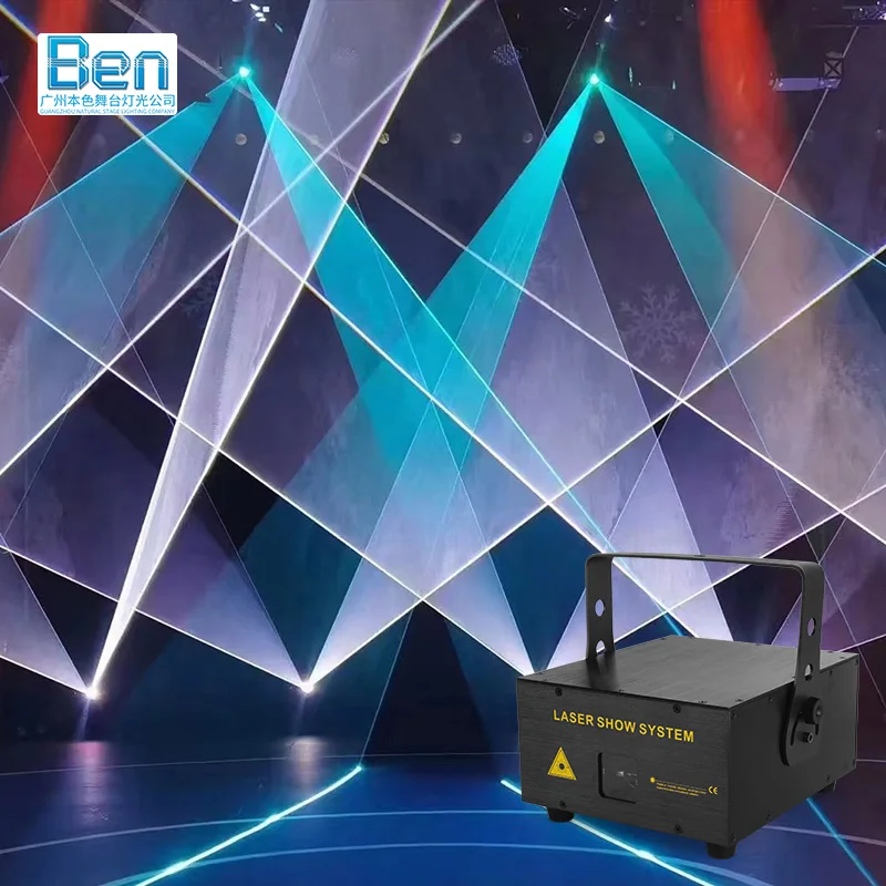 Lumière laser de scène 2W 3W 4W 5W, lumières laser de fête DJ, animation RVB, budgétaire laser ILDA, éclairage laser 3D, spectacle laser de scène, nouveau