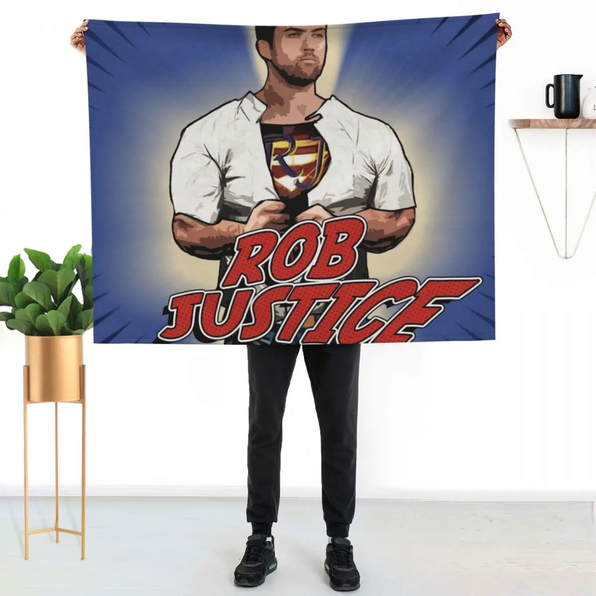 Rob Justice! Throw Blanket Retros Warm Bed Blankets For Baby Plush manga Blankets