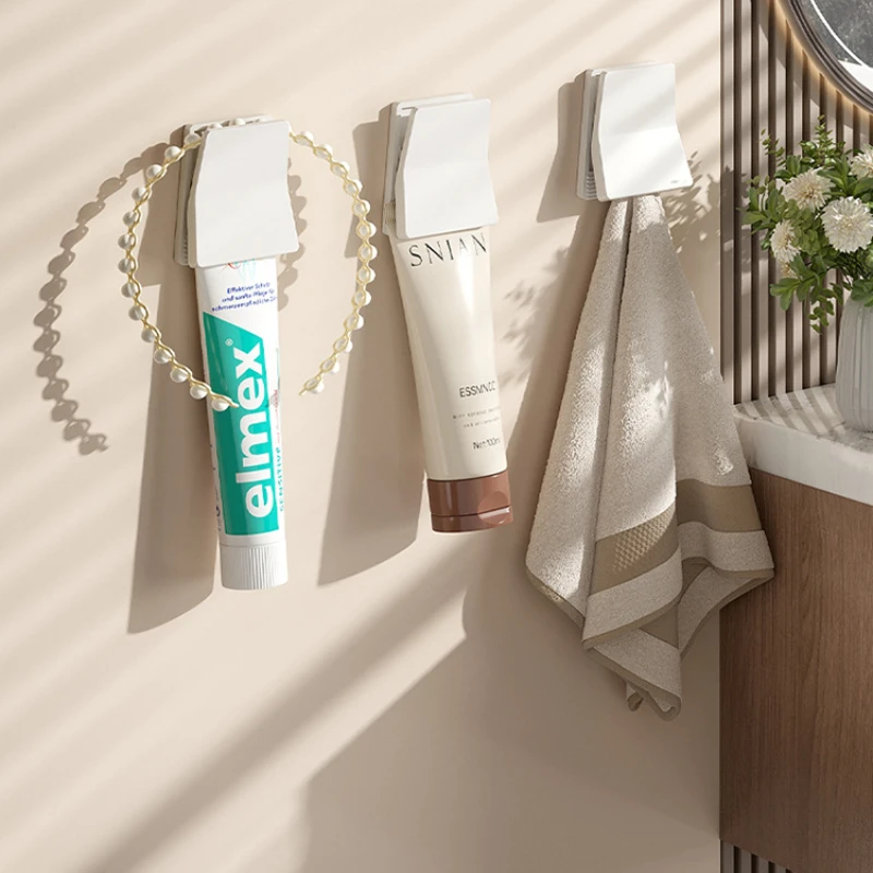Home Toothpaste Storage Rack Non Perforated Wall Mounted Facial Cleanser Squeezer Bathroom Wall Storage Clip Kitchen Available