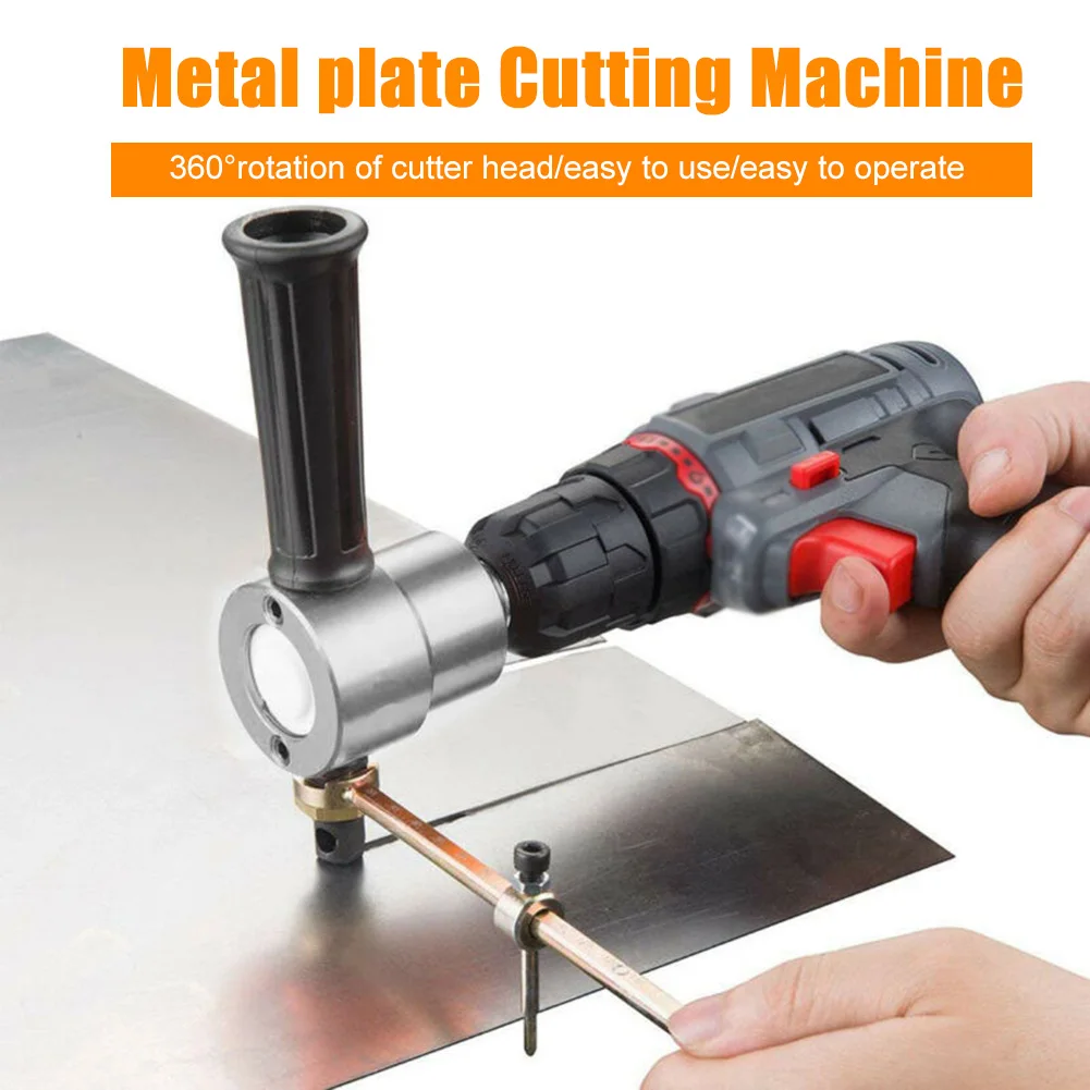 Double Head Nibble Metal Cutting Sheet Nibbler Saw Cutter Tool Drill Attachment Free Cutting Tool Nibbler Sheet Metal Cut