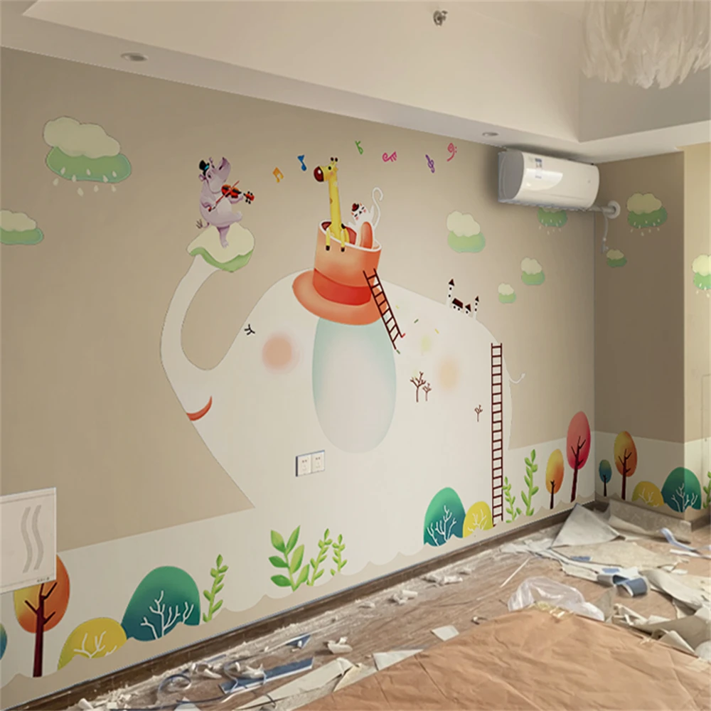 Custom Environmental protection wallpaper children's room boy bedroom girl animal kindergarten wall cloth background wall paper