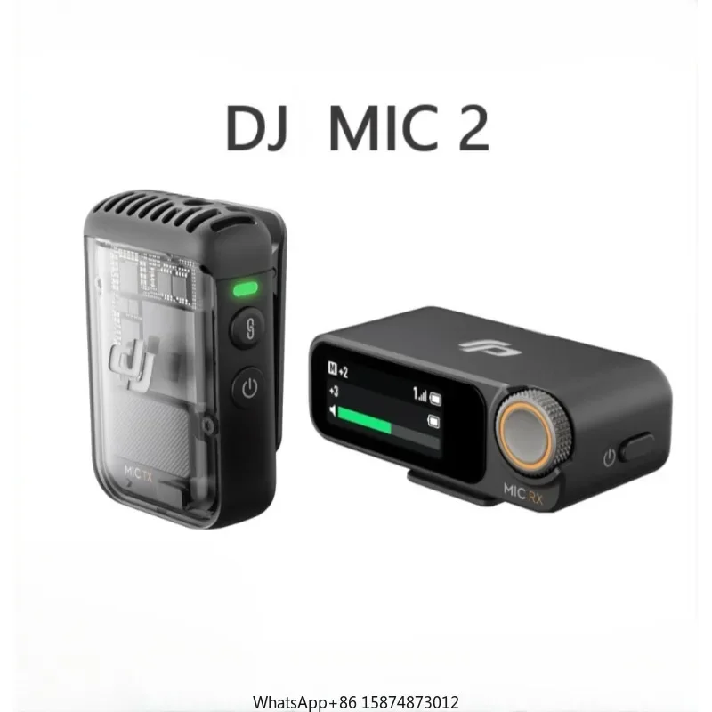 

FOR DJ1 Mic2 Wireless Microphone with Intelligent Noise Cancelling 32-bit Float Internal Recording Optimized Sound 250m Range