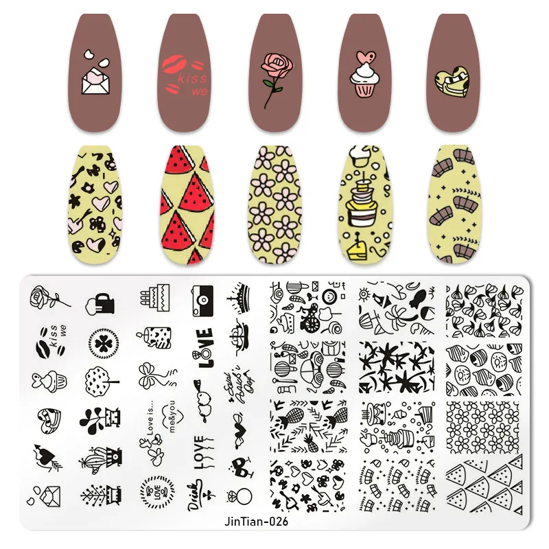 nail art printing board flower letter graphic character pattern transfer printing template large quantity