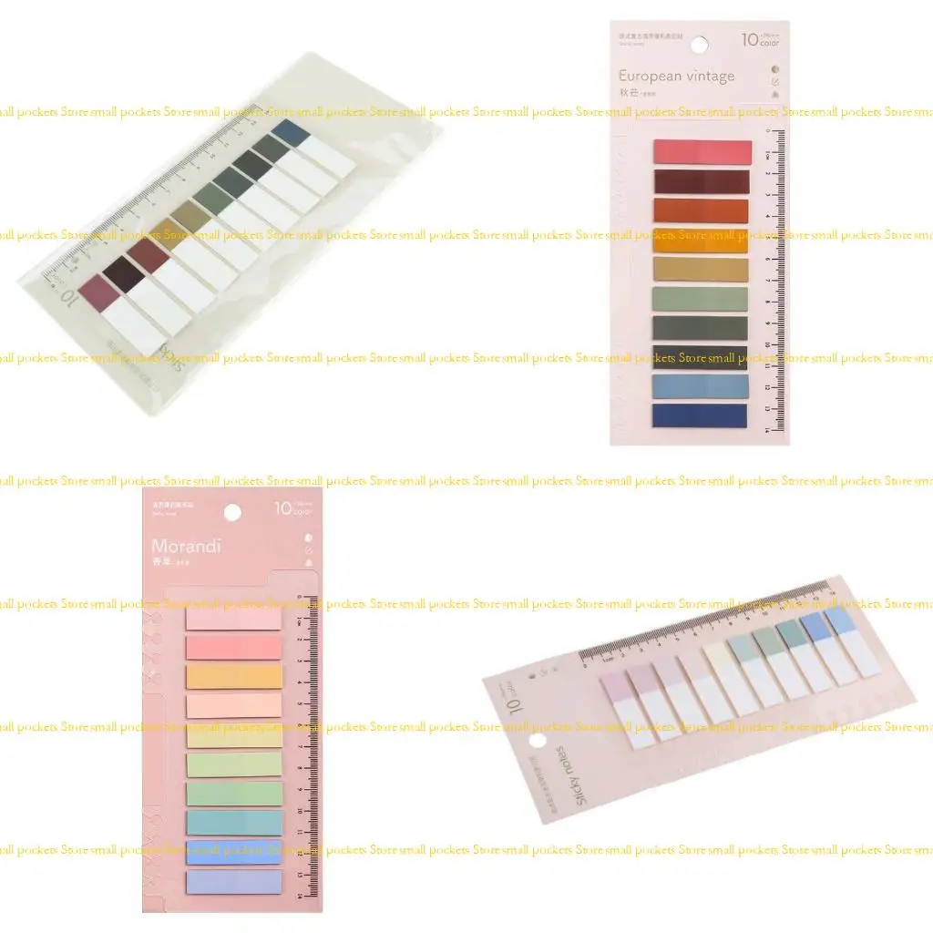 R1WD 200PCS Mini Index Stickers met Binder Divider Sticky Notes Flags Boekpagina Tabs