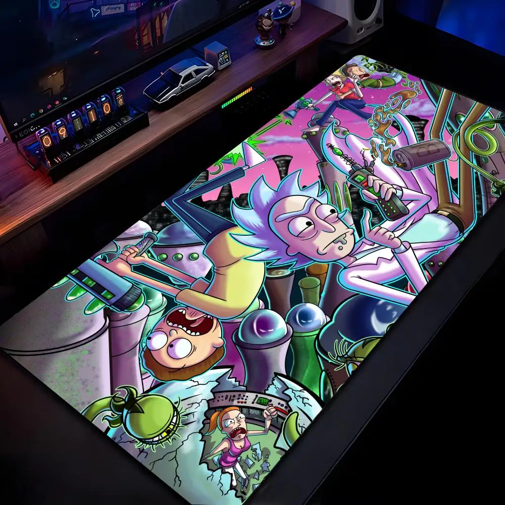 

Ri-ick And M-Morty Mouse Pad Mousepad HD Printing Computer Gamers Locking Edge Non-slip Mouse Pad XXL90x40cm Keyboard PC Desk Pa