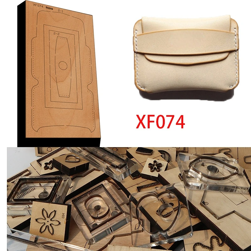 

New Japan Steel Blade Wooden Die Wallet Leather Craft Punch Hand Tool Cut Flip back pocket card bag Knife Mould XF074 leather