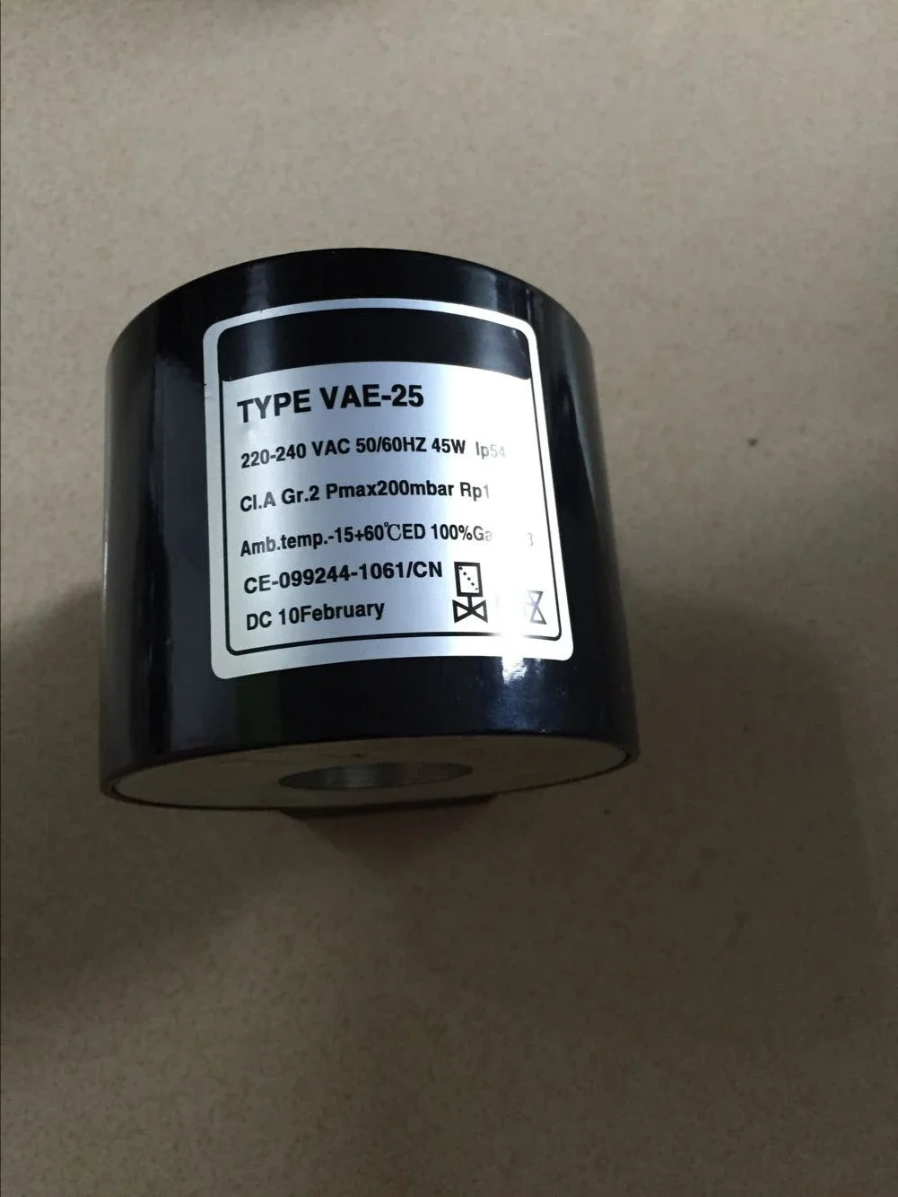 

Electromagnetic valve coils VAE-15, VAE-20, VAE-25, VAE-32, VAE-40, VAE-50