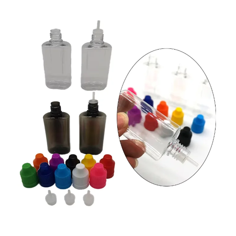 

100Pcs 30ml Big Mouth Ordinary Screw Cap Plastic Essential Oil Pigment Wash Eye Medicine Bottle