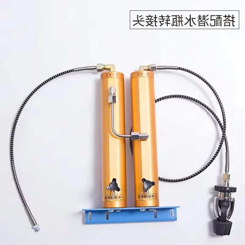 30MPA High Pressure Air Pump Oil-Water Separator Breathable Double Filter Barrel Set Includes Adapter for Efficient Compression