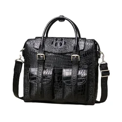 Luxury Business Men's Briefcase High Quality Fashion Single Shoulder Bag Genuine Leather Large Capacity Trend Crossbody Handbag