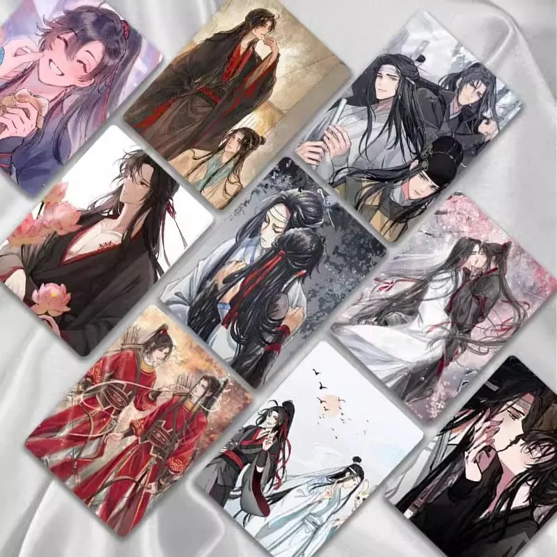 50Pcs/Set Chinese Manhwa Grandmaster of Demonic Cultivation Laser Lomo Card MDZS Wei Wuxian, Lan Wangji HD Photocard Fans Gift