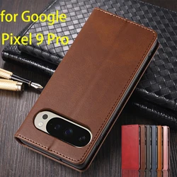Leather Case for Google Pixel 9 Pro /Pixel 9Pro Card Holder Holster Magnetic Attraction Cover Wallet Flip Case Capa Fundas Coque