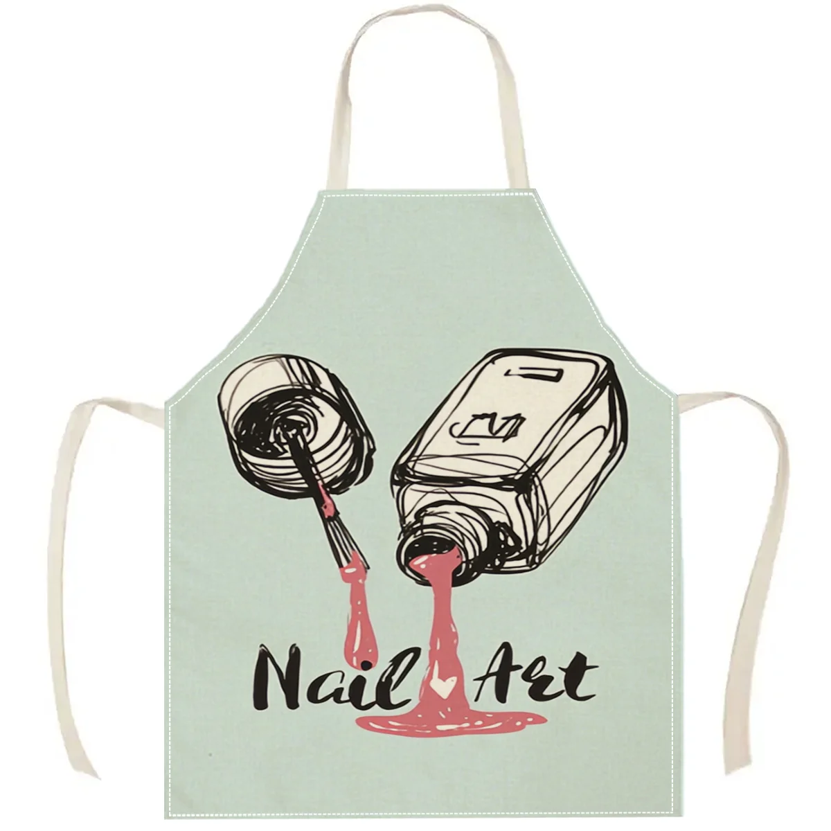 1pc Nail Art Polish Bottle Apron Manicure Salon Worker Gift Beauty Spa Cooking Bib for Women Girls Home Professional Use