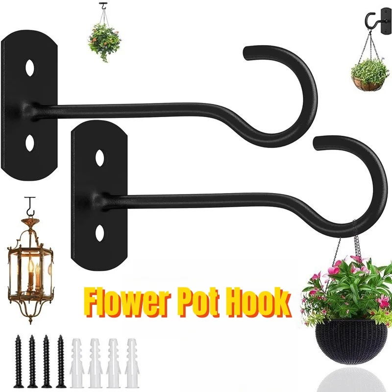 Potted Ceiling Hooks Space Saving Indoor and Outdoor Wall Mounted Flower Pots Lantern Decoration Easy To Install Hanging Hooks