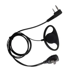D Shape Soft Ear Hook Earpiece 1 Pin PTT With Mic Headset For Handheld Walkie Talkie Accessories