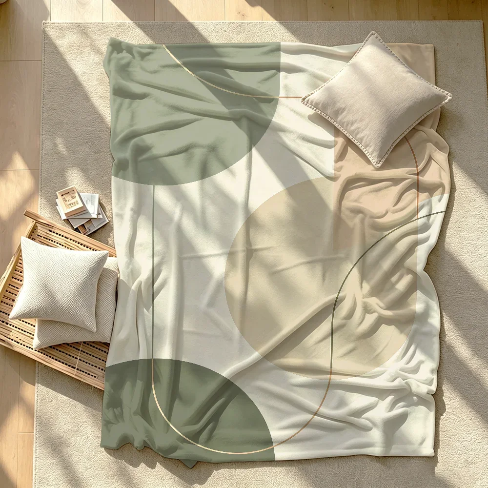 Abstract Geometric Shapes Northern Europe Blanket Soft Warm Thick Perfect For Bedroom Living Room Bed Sofa Camping Picnic Office