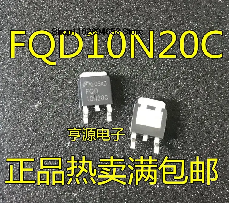 

5 шт. FQD10N20C 10N20C MOS 10A 200V TO-252