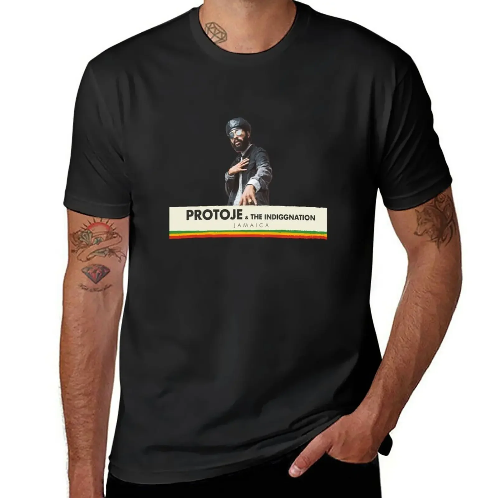 Protoje And The Indiggnation Jamaican Subculture Singer T-Shirt sweat blanks new edition mens t shirts casual stylish