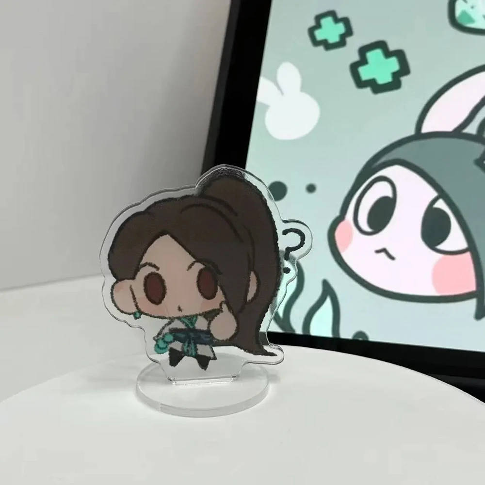 Game VALORANT Omen Neon Cosplay Standing Plates Joon Hee Cartoon Figures Model Acrylic Stand Desk Decoration