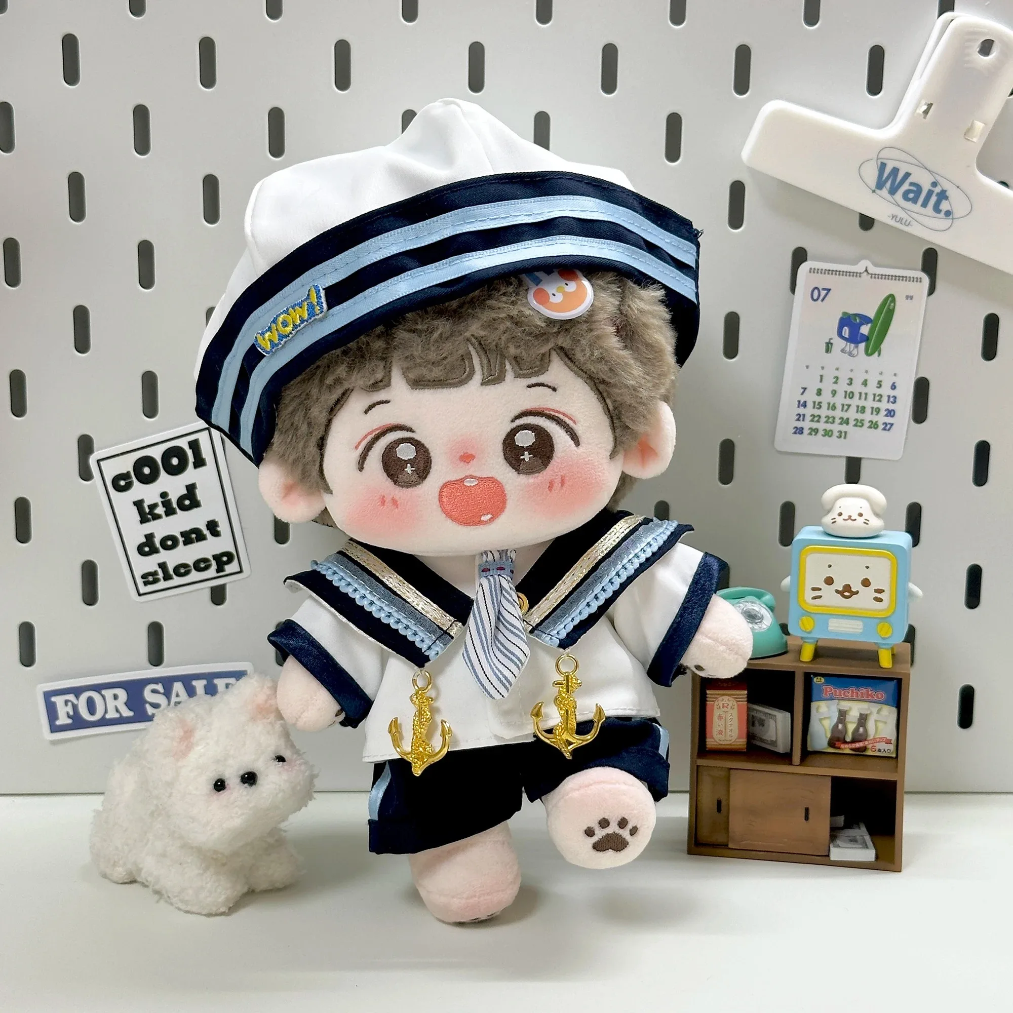 زي تنكري صغير كحلي للأولاد ، ملابس دمية قطيفة ، ملابس فستان ، إكسسوارات زي ، هدية الموضة ، 20 *