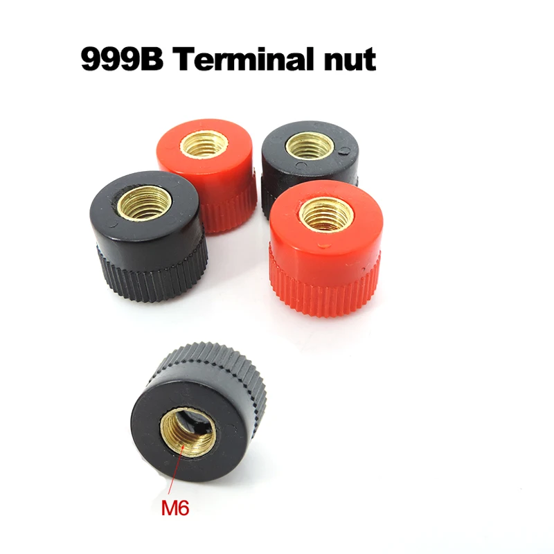 999B Terminal nut Red Black Banana Socket Professional Binding Post Nut Jack Connector Nickel Plated Banana Plug R23