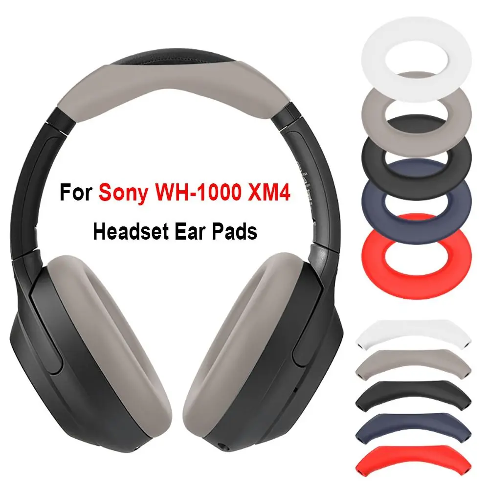 New Headset Accessories Headphone Earpads Cover Anti-dust Silicone Replacement Earcups Shockproof Soft for Sony WH-1000XM4