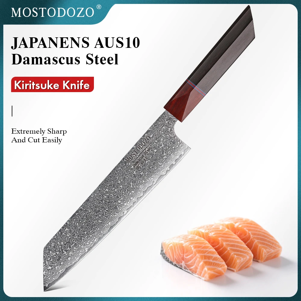 

MOSTODOZO 8.2-inch Japanese Kiritsuke Knife Damascus Steel Professional Chef Kitchen Knives Slicer Cleaver Handmade Kitchenware