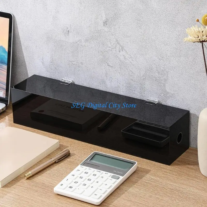 U75B Desktop or Wall Mount Label Roll Dispenser, 7 Slot Acrylic Storage Box for Sticker Rolls, Office Sorting, Retail Labeling