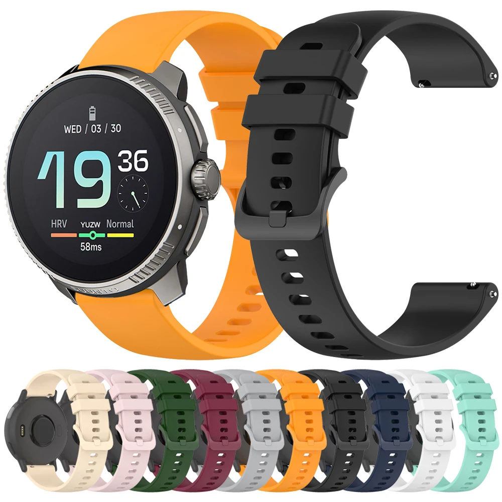 20 22 mm Armband für Suunto RACE/Ocean/Vertical Ersatzarmband für Suunto 5 9 Peak Pro/3 Fitness Silikonarmband