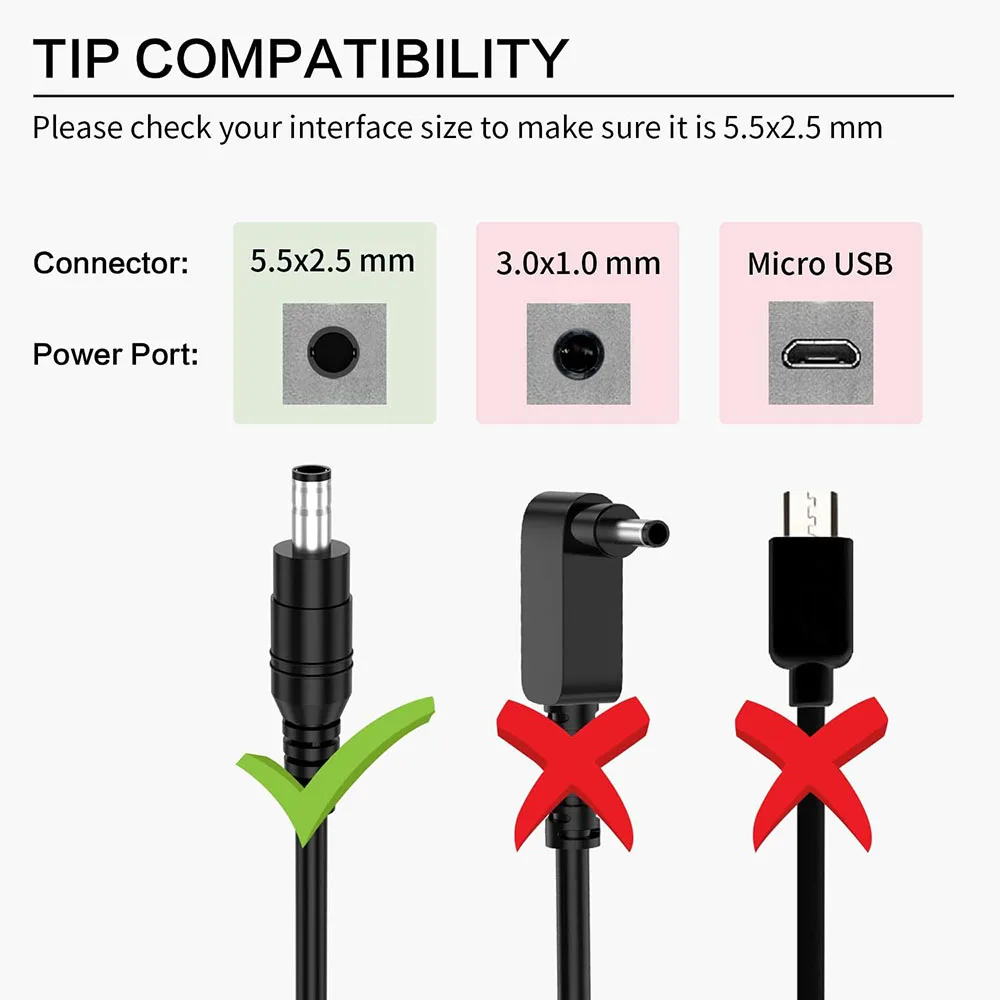 19V AC/DC Adapter Power Cord for HP Pavilion 27xw 27xi 27bw 27er 23es 27es 25 24ea 25xw 25bw 25xi 22cwa 22bw Inch IPS Monitor