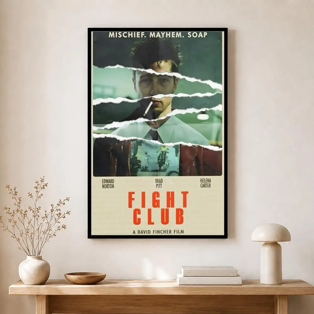 Film-Poster „Fight Club“, selbstklebender Kunst-Aufkleber aus wasserfestem Papier, Wanddekoration für Kaffeehaus, Bar, Zimmer – Detail 9