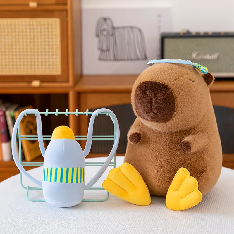 Capybara en peluche pistolet à eau sac à dos pyjamas plongeur jouet pour enfants anniversaire cadeau de noël en peluche peluche poupée attraper Machine prix