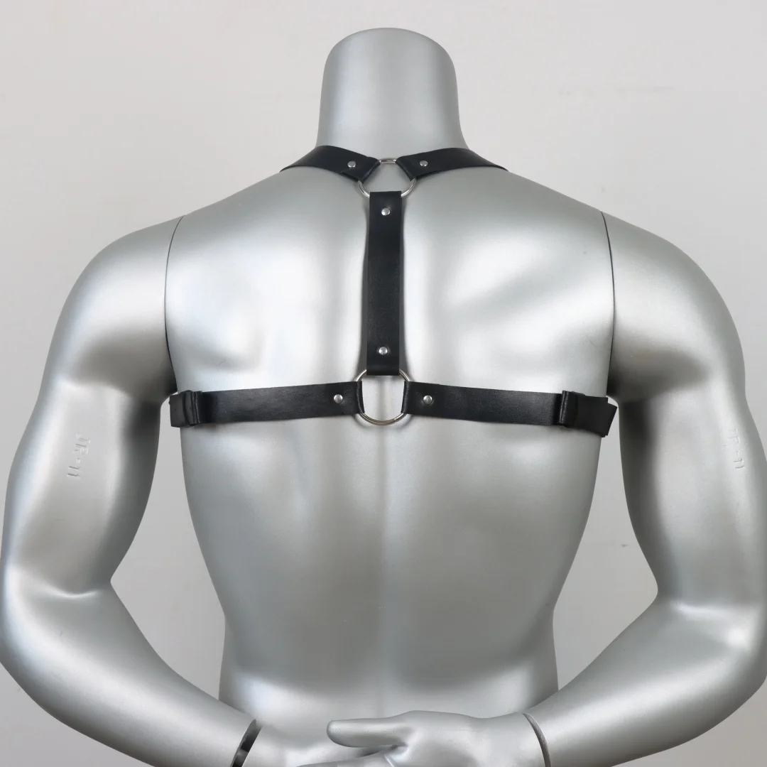 الرجال تسخير حزام زي بو الجلود الجسم الصدر للرجال مثير الشرير الجسم تسخير حزام قابل للتعديل مشبك الملابس ملهى ليلي تأثيري #6