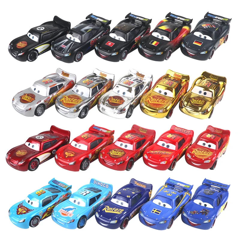 Pixar Car 2 Lightning McQueen Model Toy Car 1:55 Diecast Metal