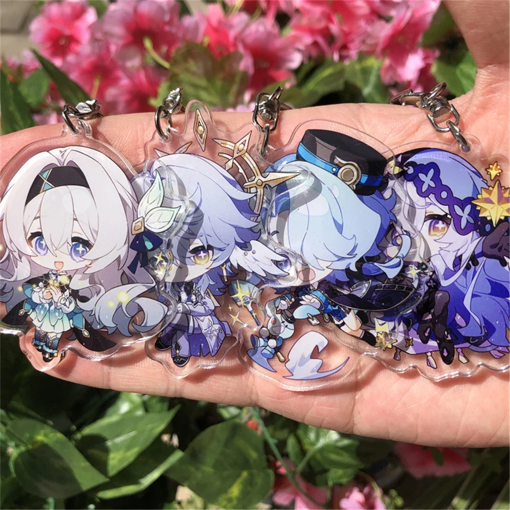 Game Honkai: Star Rail Robin Aventurine Acheron Black Swan Sparkle Cosplay Costumes Anime Key Chain Keychain Accessories Pendant