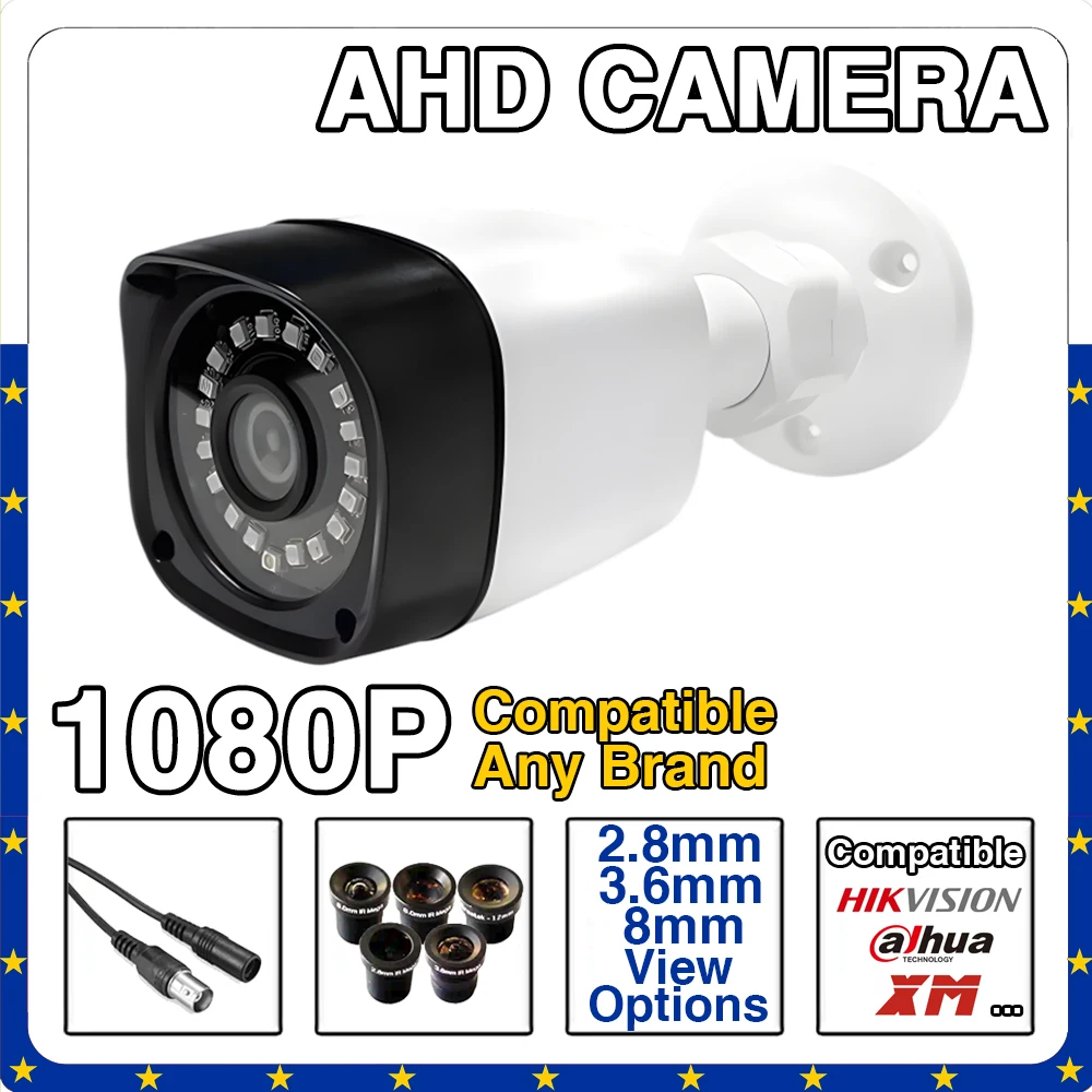 屋外防水 IP66 耐候性モニター CCTV カメラ 3000TVL AHD 1080P 2MP HD 赤外線ナイトビジョンミニブラケット付き 24/7