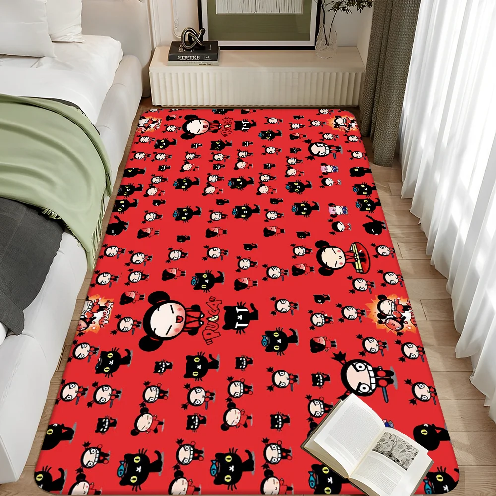 Cute Cartoon Pucca Garu Floor Mat Nordic Style Home Doormat Bathroom-Toilet Mats Bedroom Hotel Decor Mat