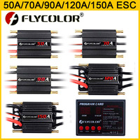 Original Flycolor 50A 70A 90A 120A 150A Brushless ESC Speed Controller Progaming Card 2-6S Lipo BEC 5.5V/5A for RC Boat