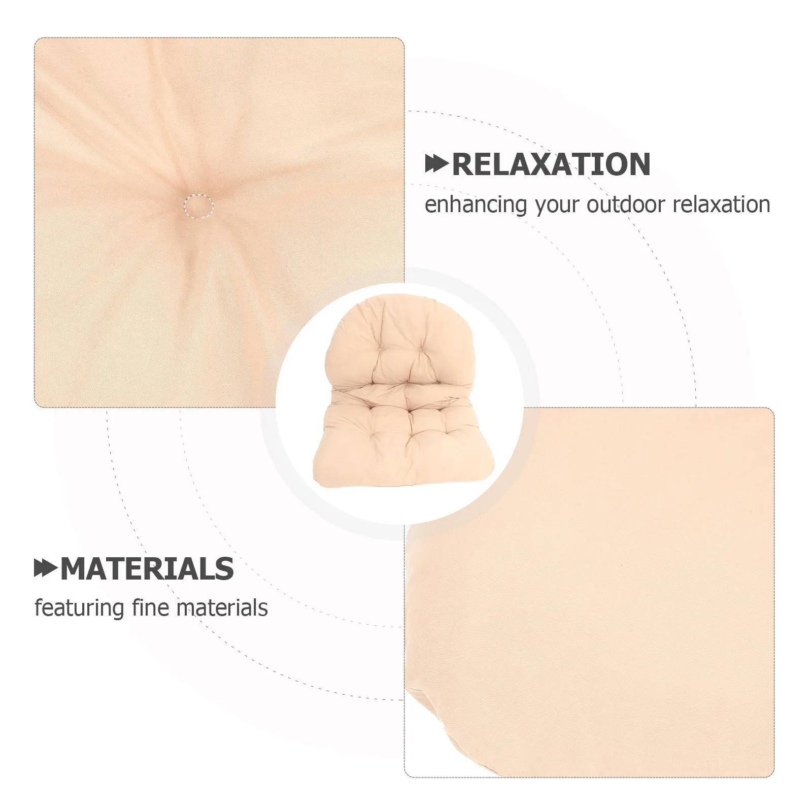 وسادة كرسي على شكل بيضة خارجية سميكة عالية الكثافة من الفوم المقاوم للماء والأشعة فوق البنفسجية وقابلة للإزالة وقابلة للغسل