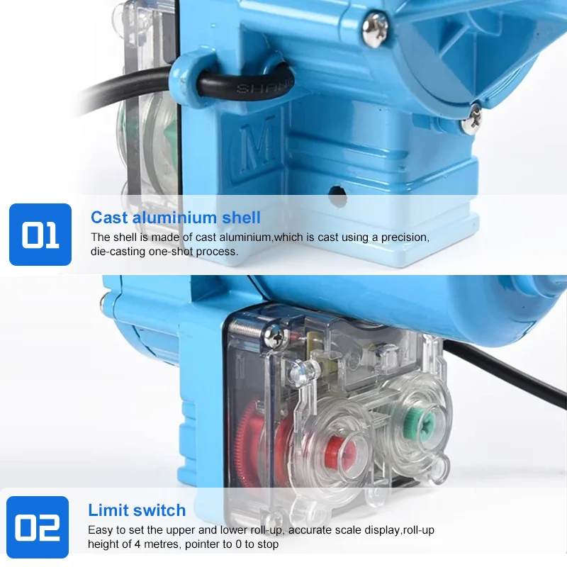 TUNGFULL Self‑Locking Greenhouse Film Winding Motor Waterproof Sunproof Farm Planting Greenhouse Ventilation Driver