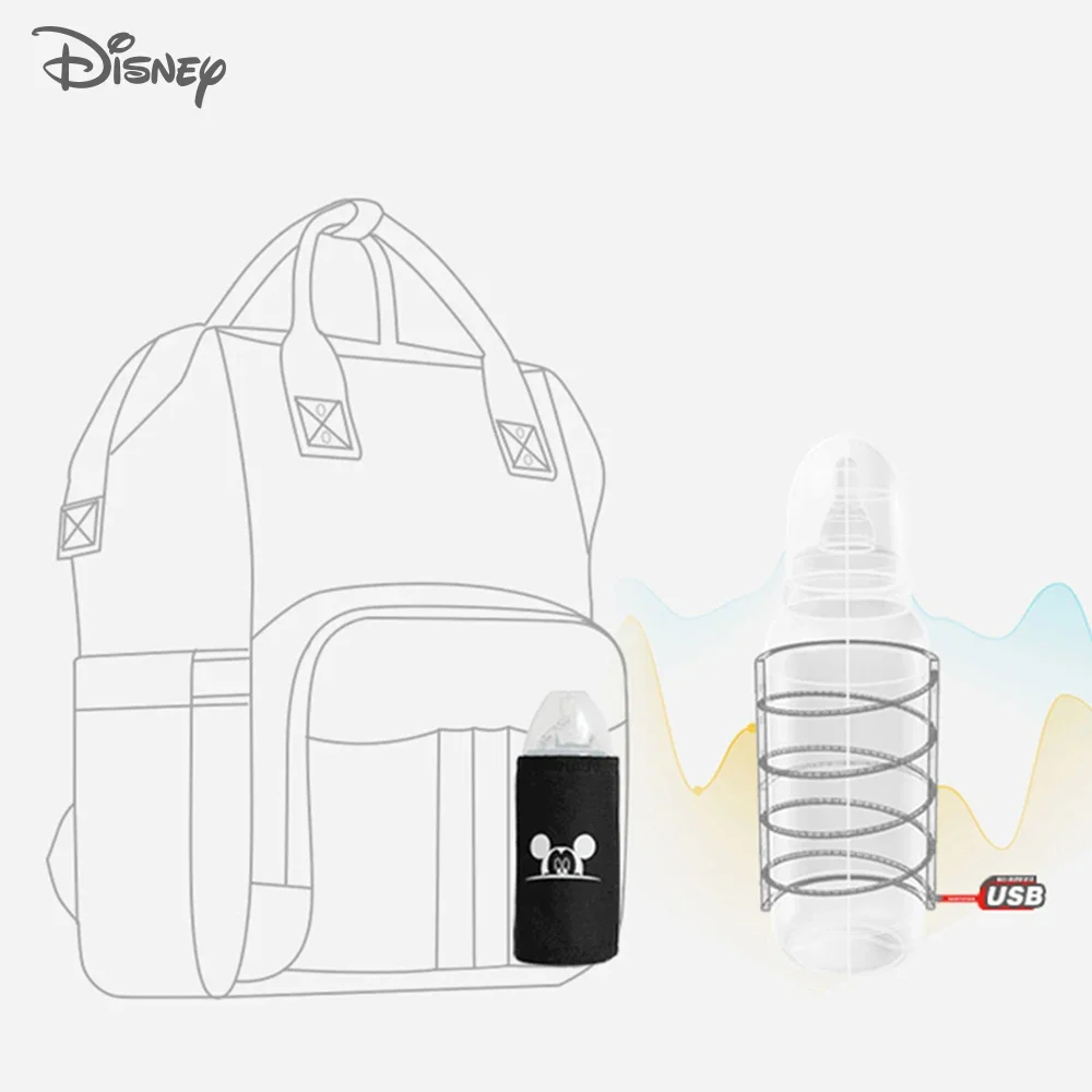 Disney USB Baby Diaper Bag Mickey Minnie Travel Backpack Mummy Maternity Nappy Stroller Bag Multifunctional Bags Organizer Pram