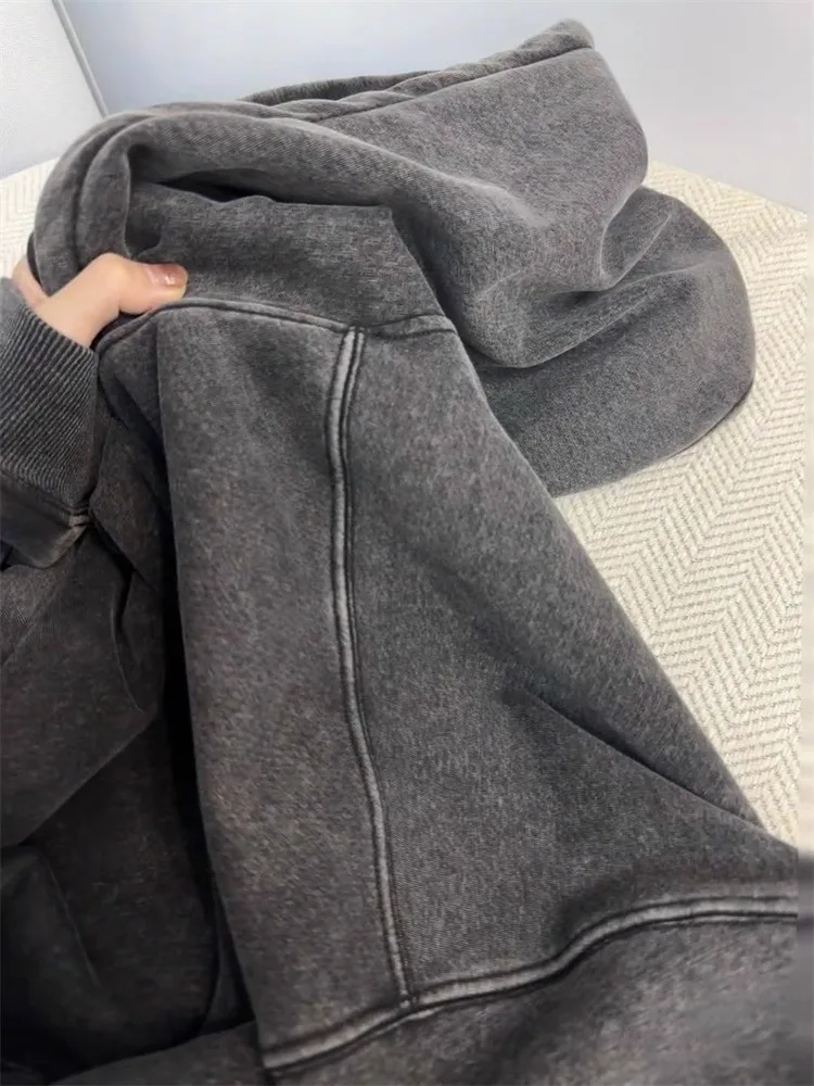 الرجعية الشارع Sle المعتاد هوديي ex ربيع الخريف فضفاض التخسيس العصرية البلوز تصميم بسيط الملابس الرجالية النسائية #4