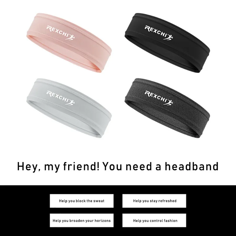 Sport Headband Running Fitness Sweatband Elastic Absorbent Sweat Jog Tennis Yoga Gym Head Band Hair Bandage Men Women