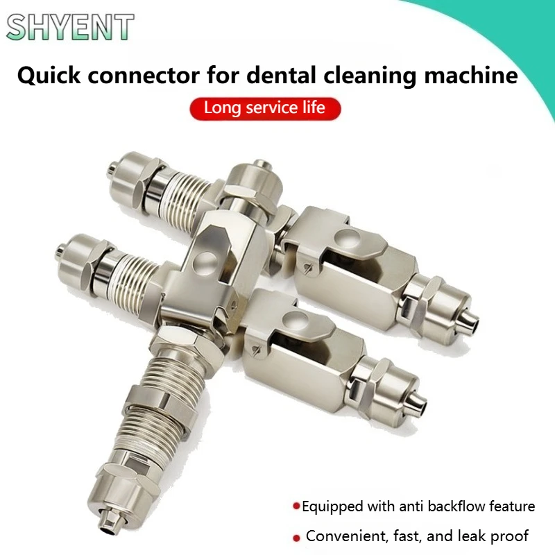 

1PCS Dental External Cleaning Machine Quick Connector Air Quick Connector Self Locking Belt Anti Backflow Male/female Head