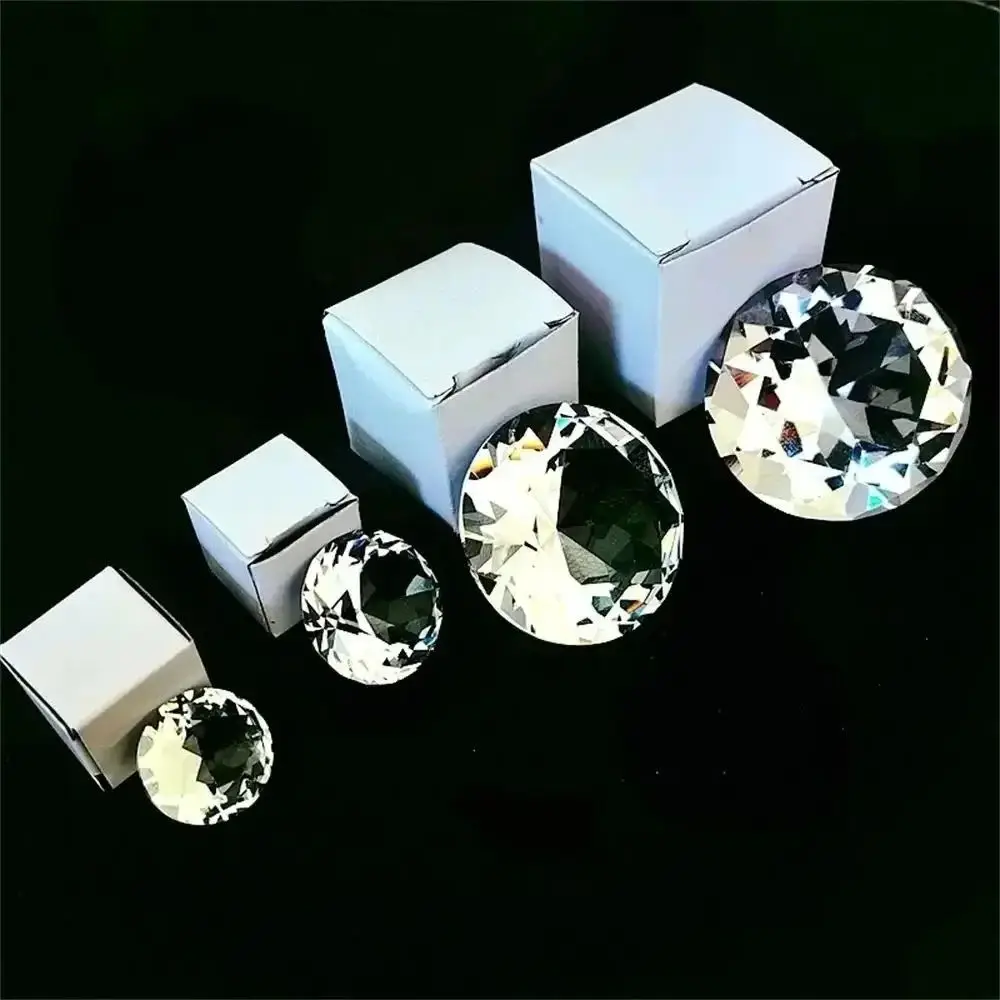 

Beautiful Clear Crystal Large Glass Diamond Crafts Gift Party Gift Set Decoration Large Romantic Diamond Decoration