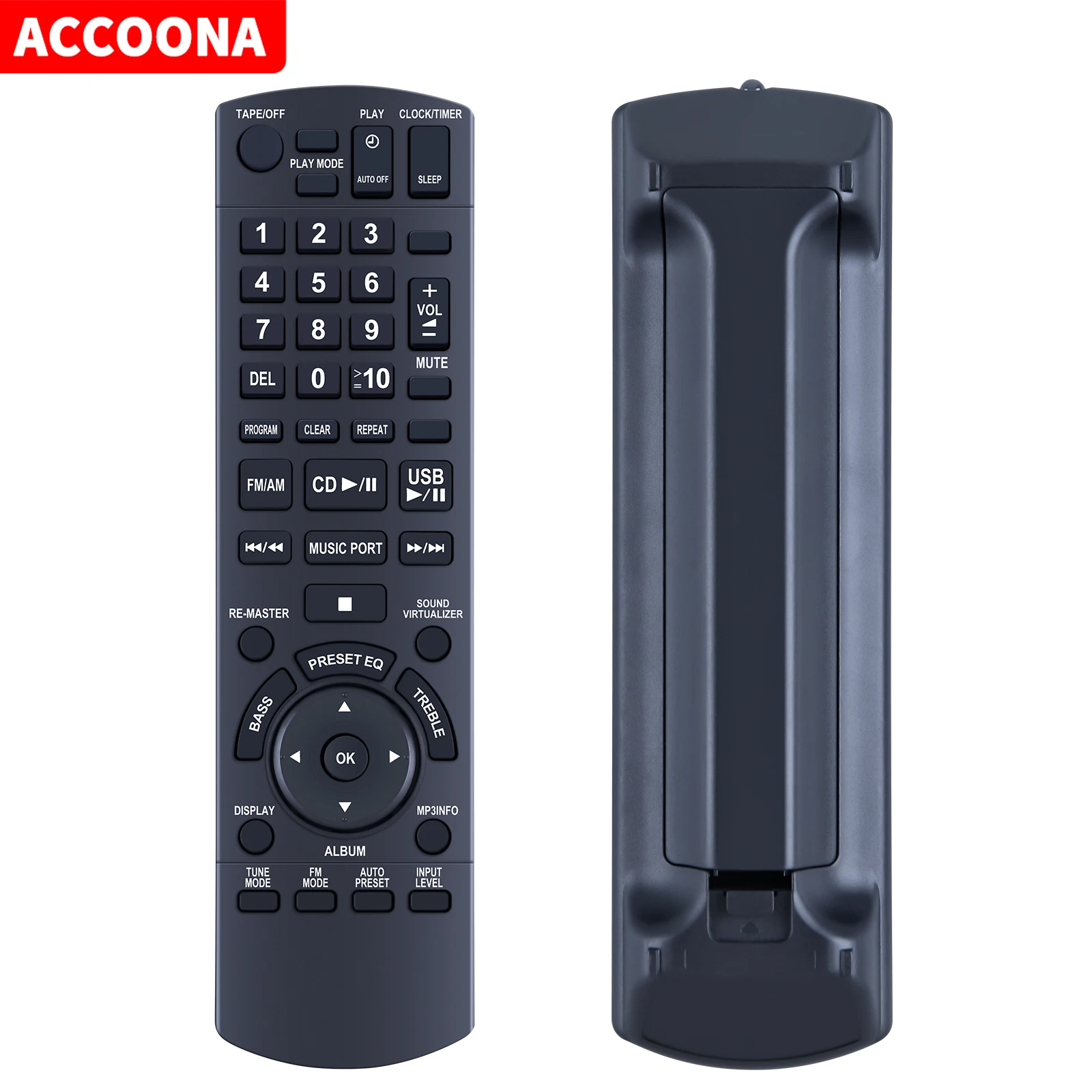 N2QAYA00008 جهاز التحكم عن بعد لنظام القرص المضغوط الاستريو المحمول باناسونيك N2QAYA00008 RX-D55 RX-D55EG RX-D55AEG-K RX-D55AEGK #1